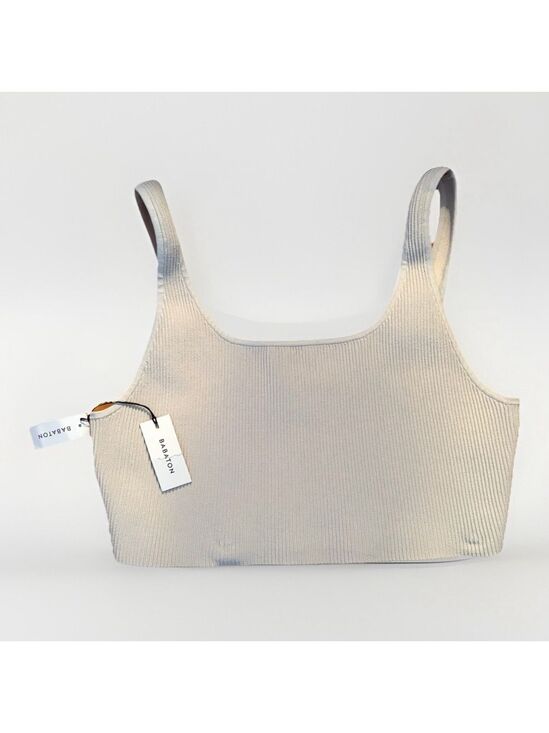 Aritzia Tops - Aritzia Babaton Sculpt Knit Crop Top 2XL - Matte Pearl NWT